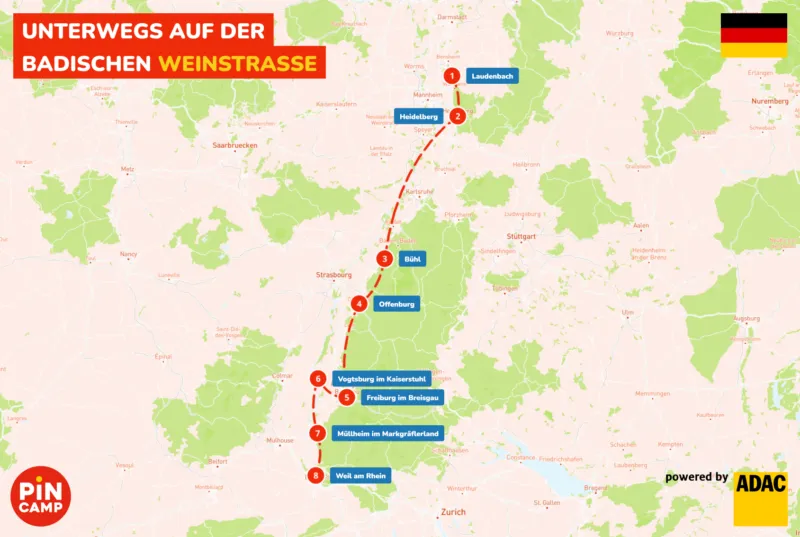 Mit dem WoMo auf der Badischen Weinstraße