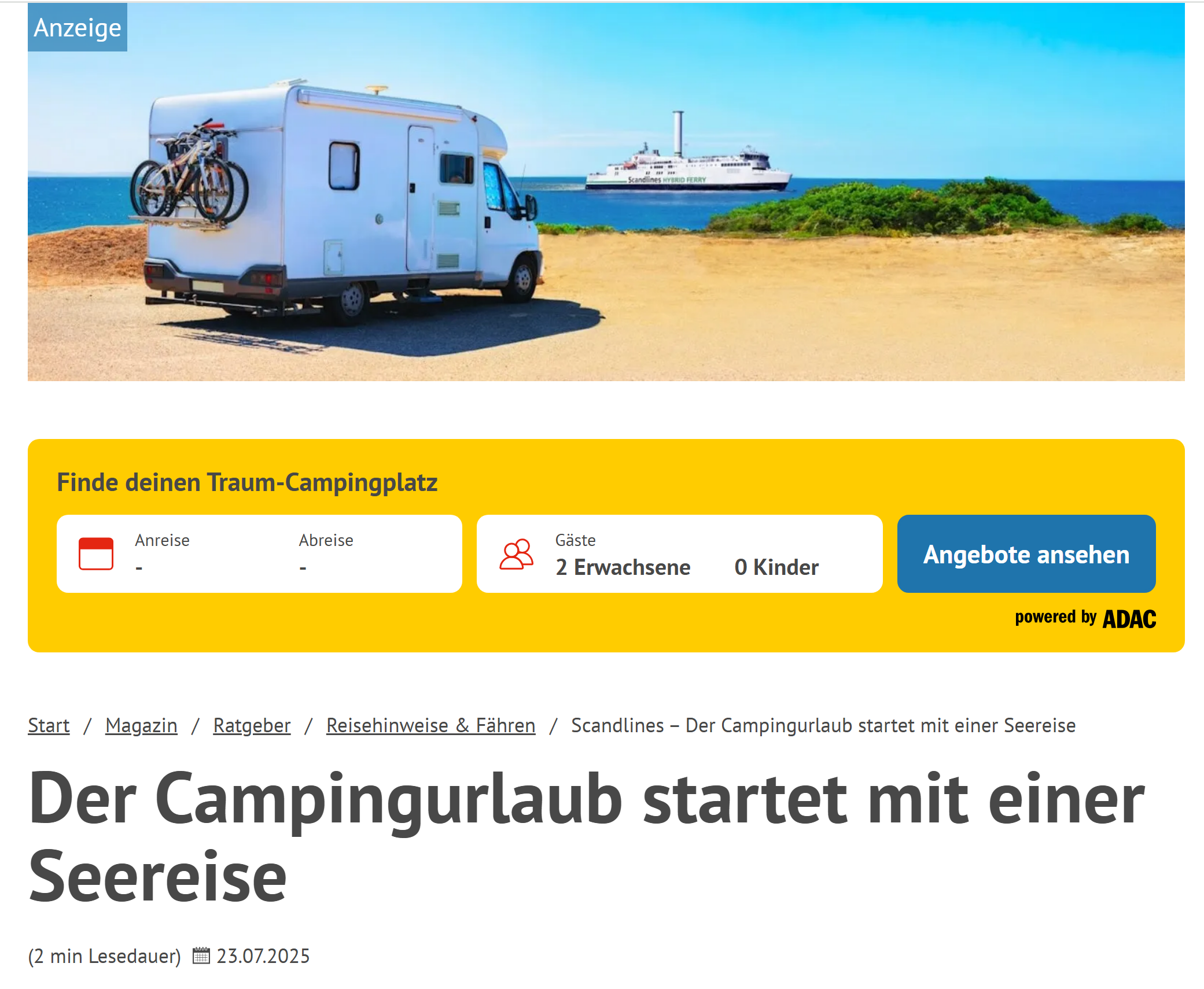 Mit Scandlines einfach und bequem mit der Fähre durch Dänemark!