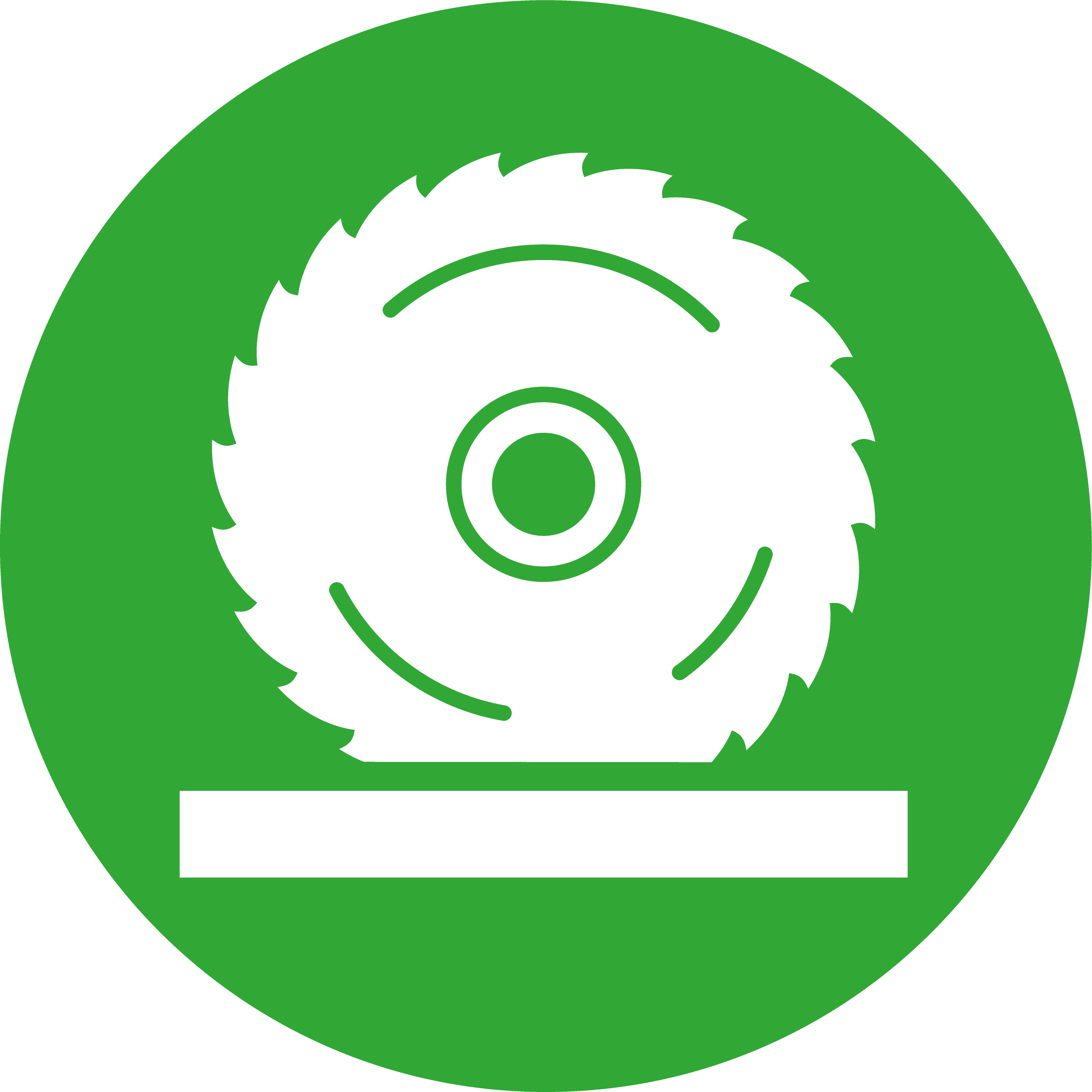 Cirkel_groen_zaagwerk