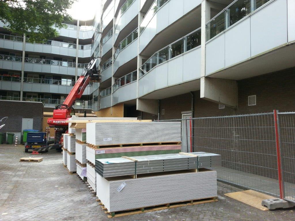 bouwlogistiek gereed op project
