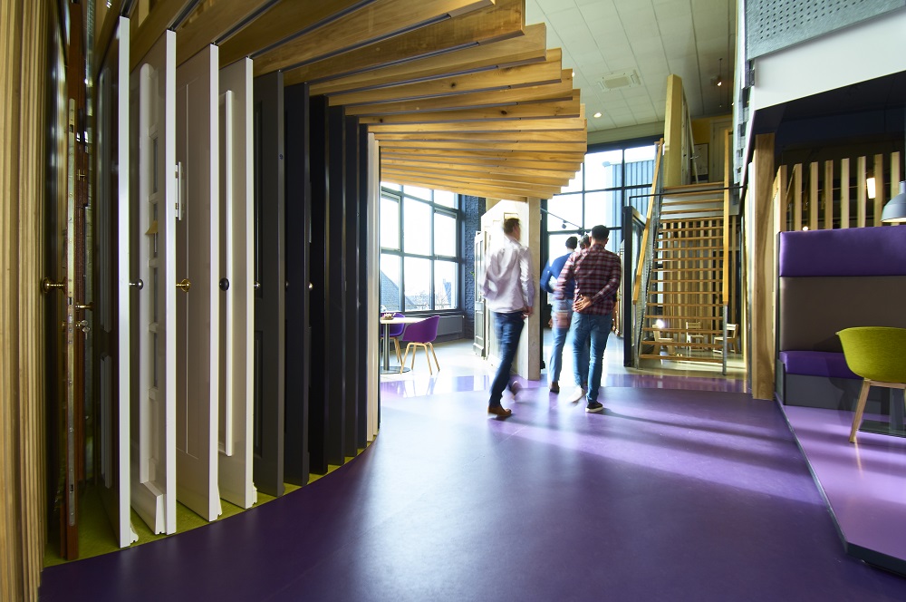 binnendeuren in showroom
