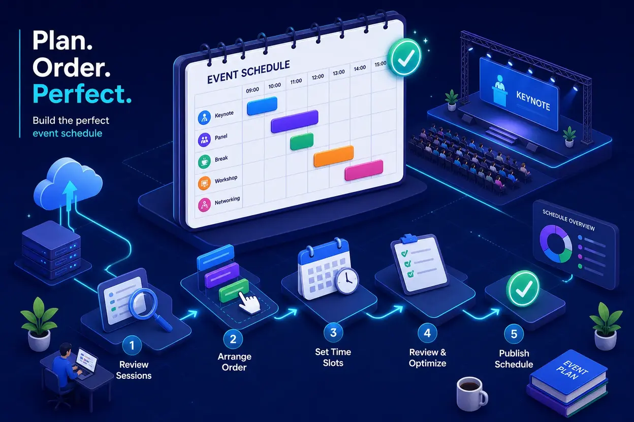 How to Arrange the Events in the Correct Order: A Step-by-Step Schedule-Building Workflow for Conference Organizers