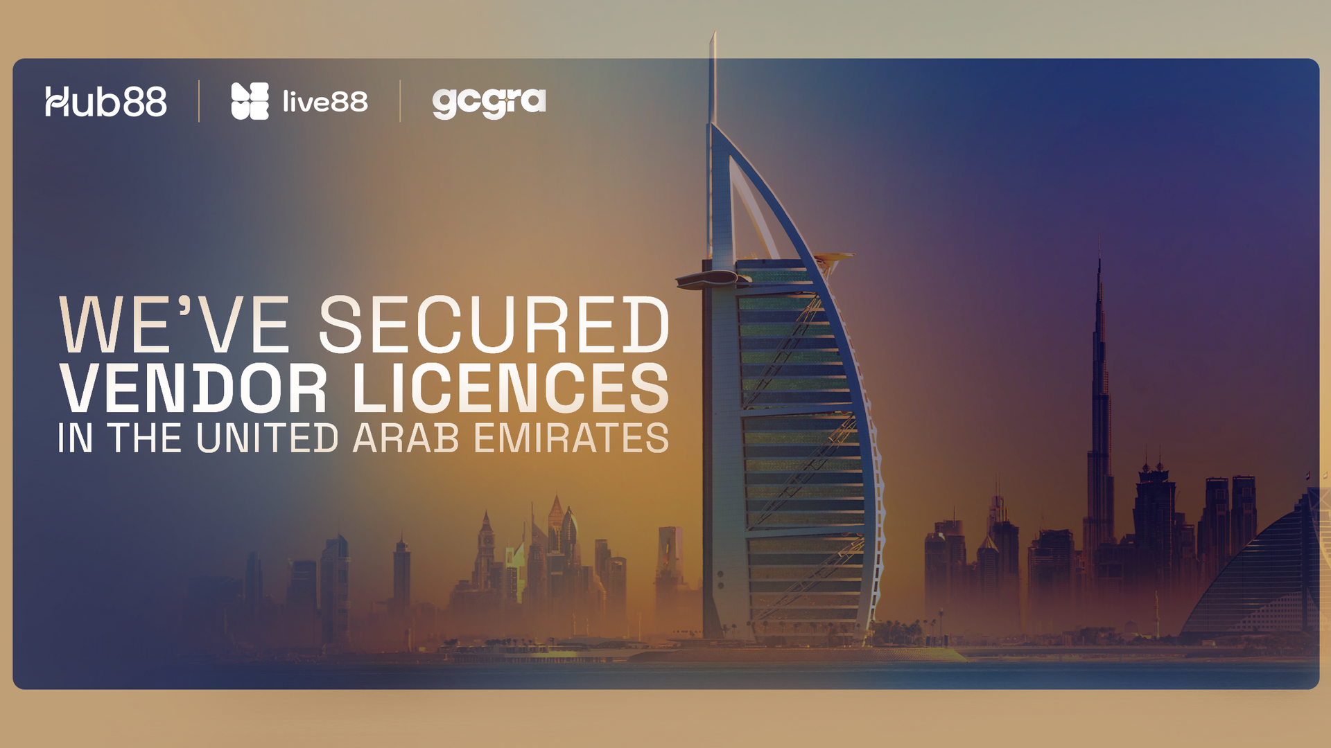 Cover Image for Hub88 and Live88 receive UAE gaming-related vendor licences