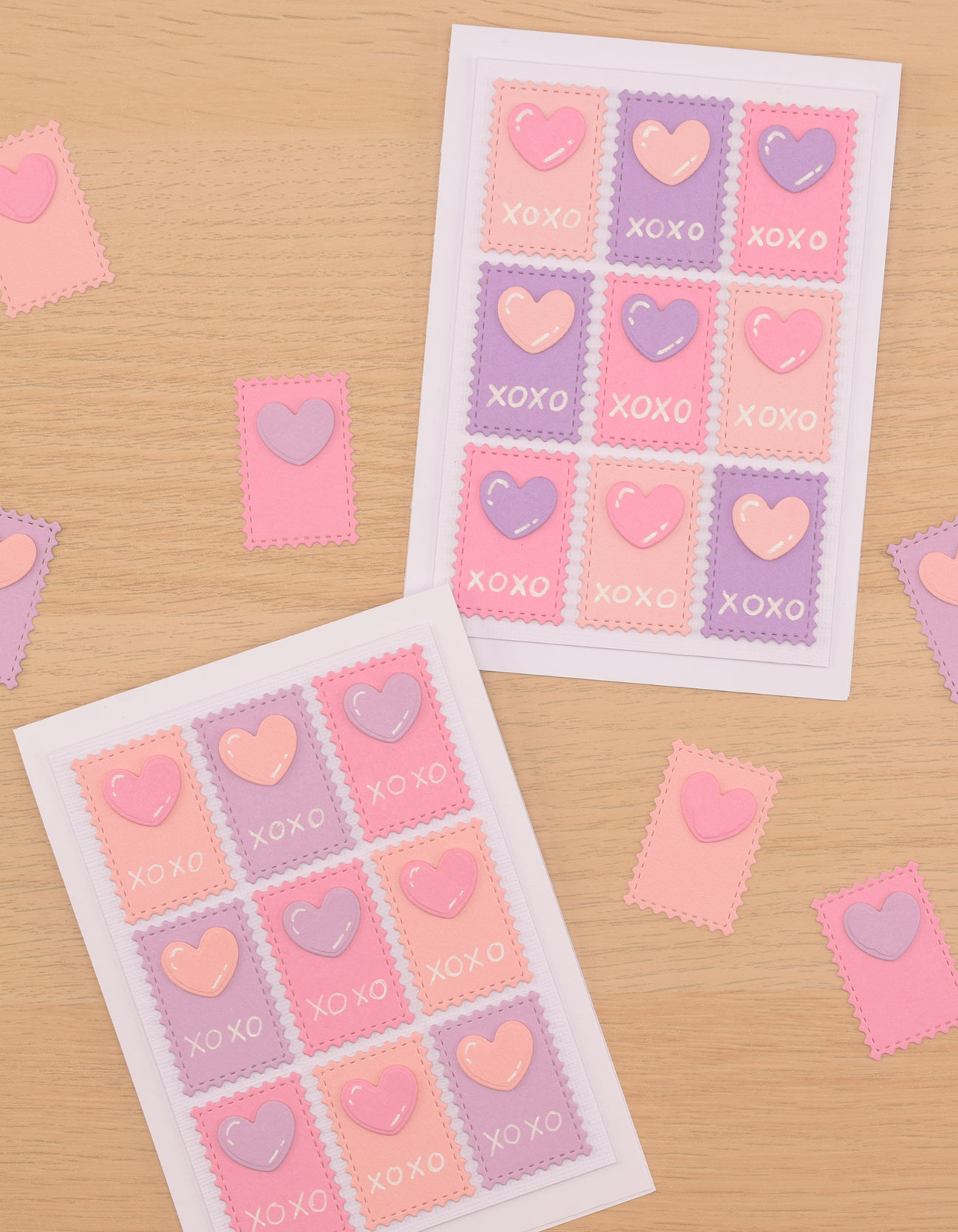  Valentine's DIY: Card with Stamps and Hearts