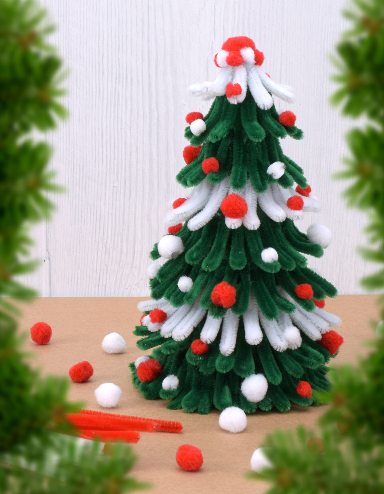 Christmas Tree Crafting with Pipe Cleaners - Thumbnail