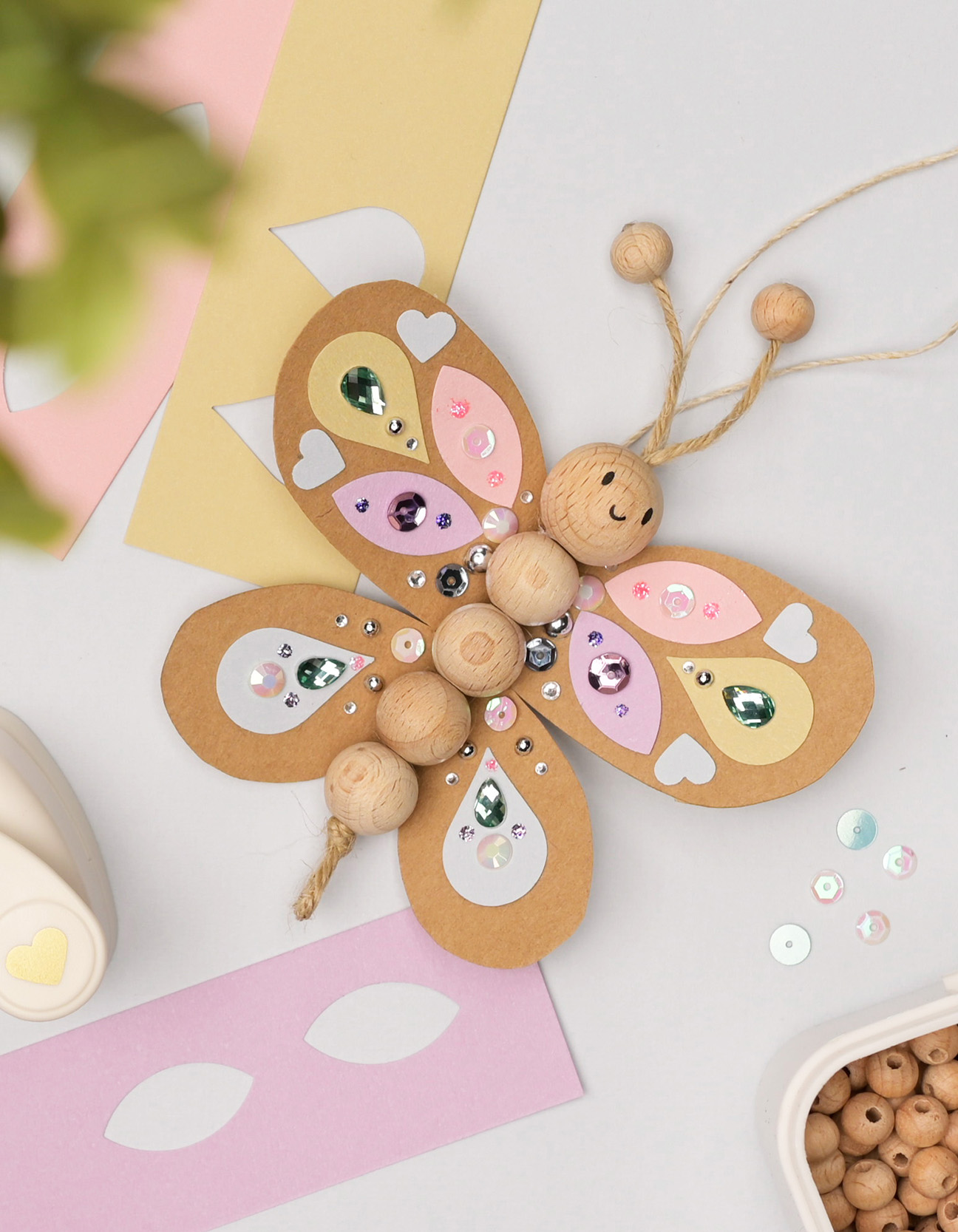 DIY: Craft a Butterfly with Wooden Beads