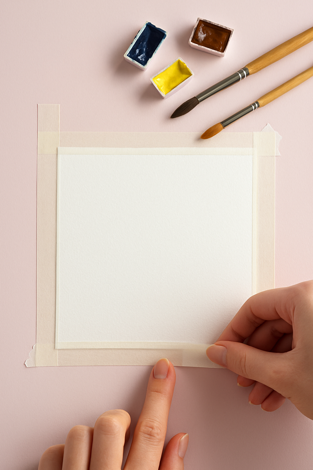Tensar papel de acuarela