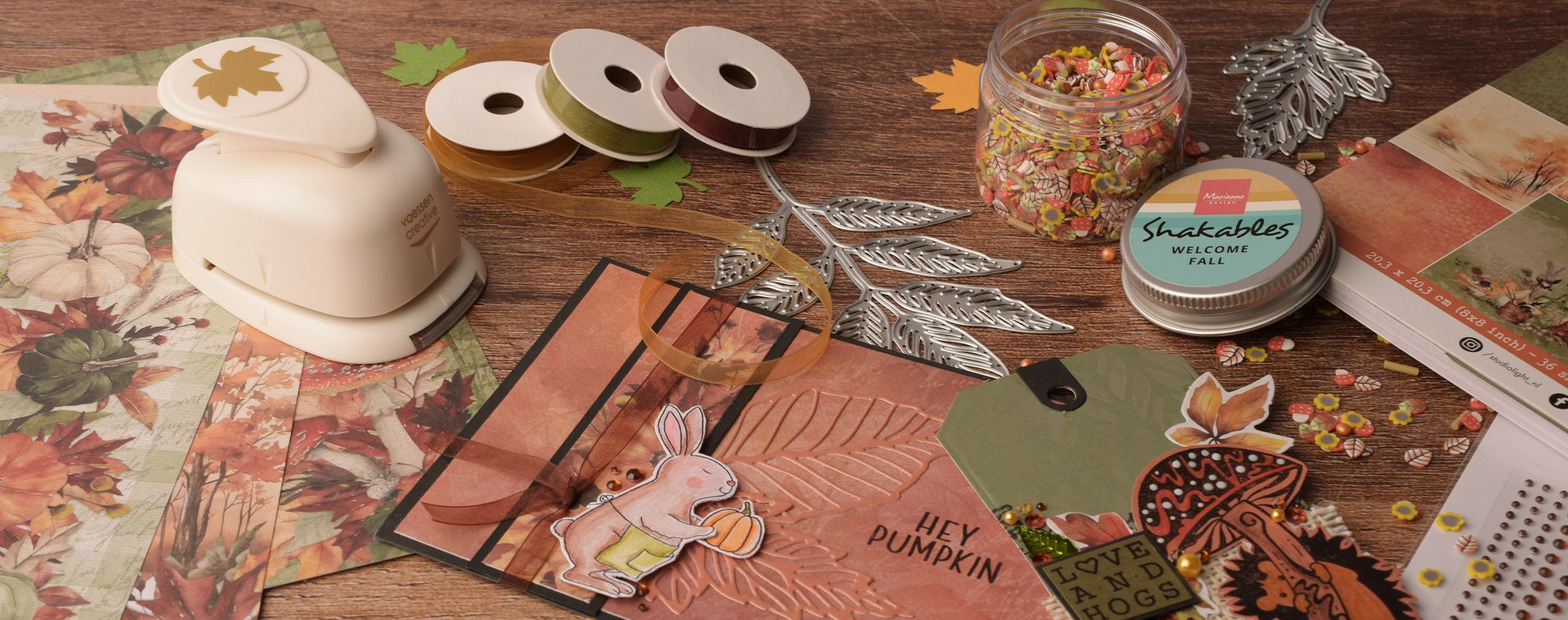 Ontdek de leukste herfst knutselideeën: Maak herfstkaarten met stansen, ponsen en embellishments.