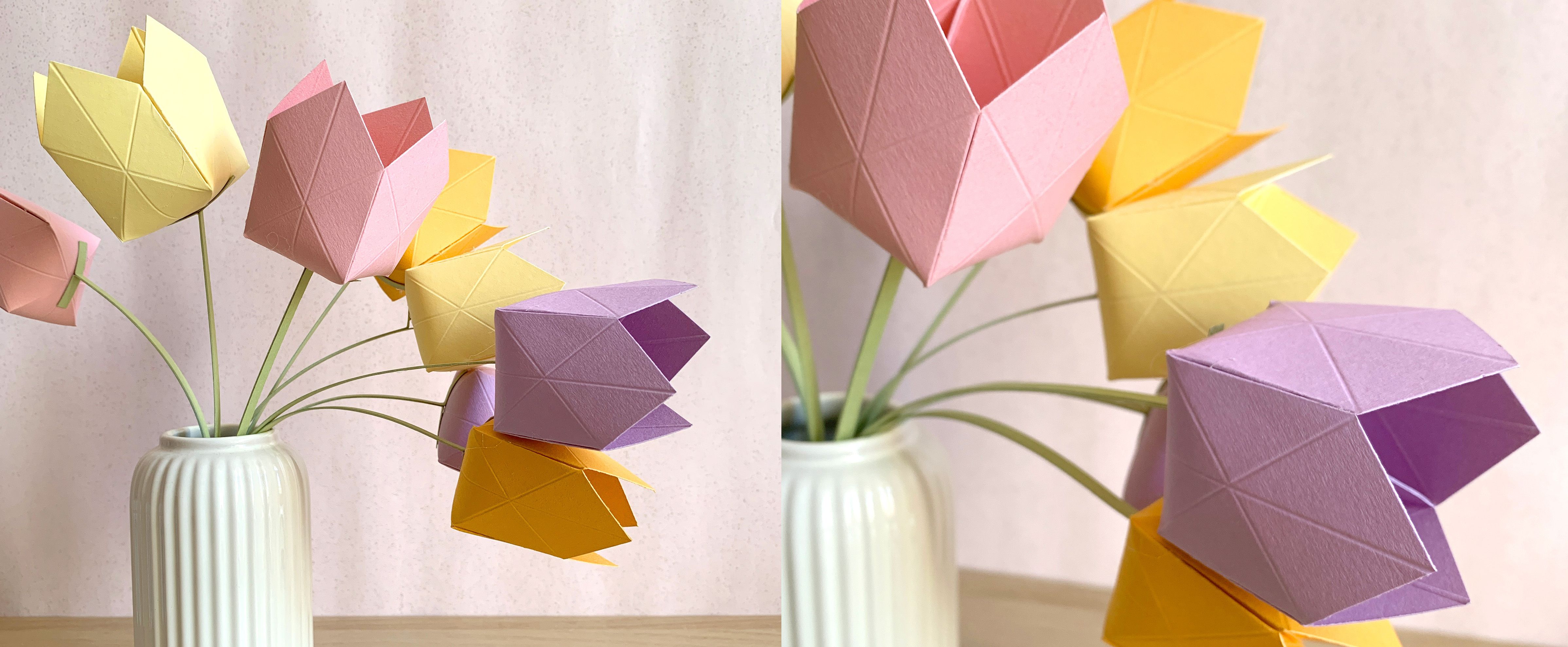 Paper flower crafts – Make a paper tulip