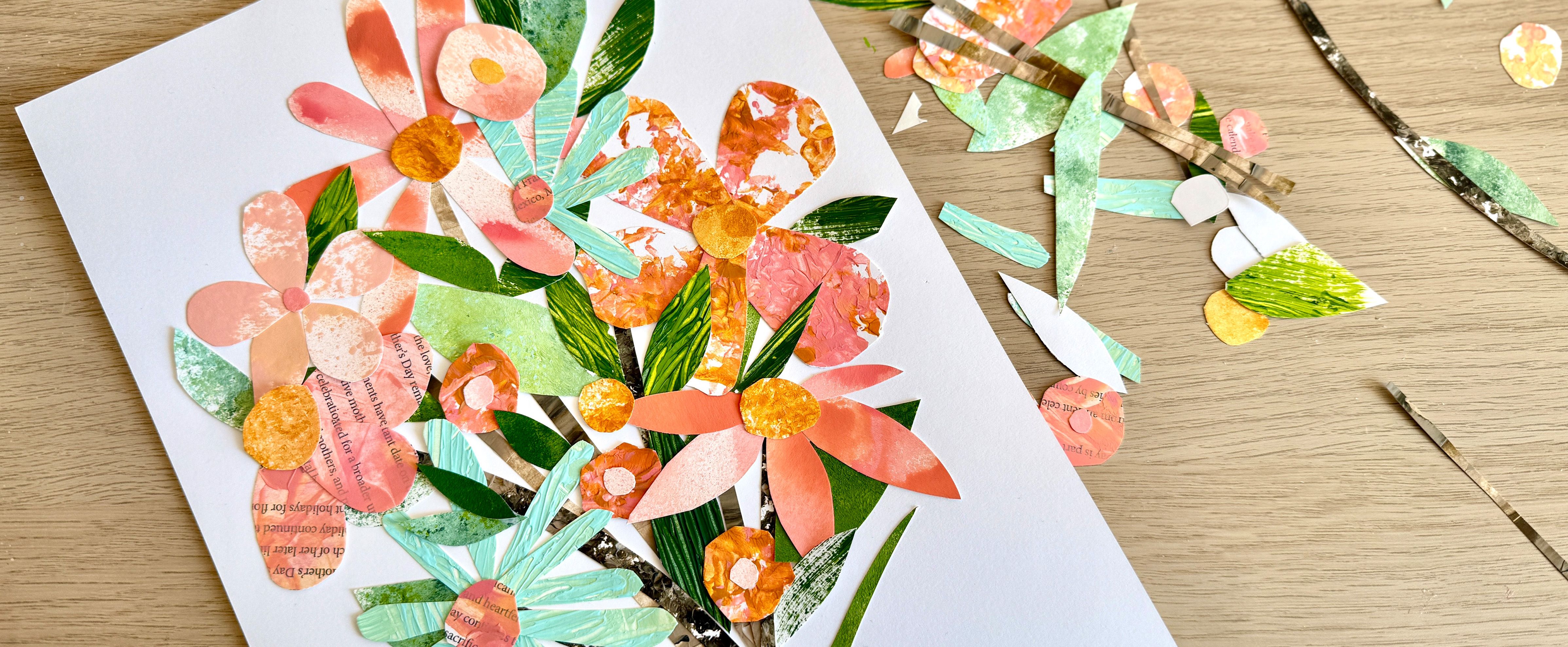 Diversi tipi di fiori creativi – Fiori collage di carta