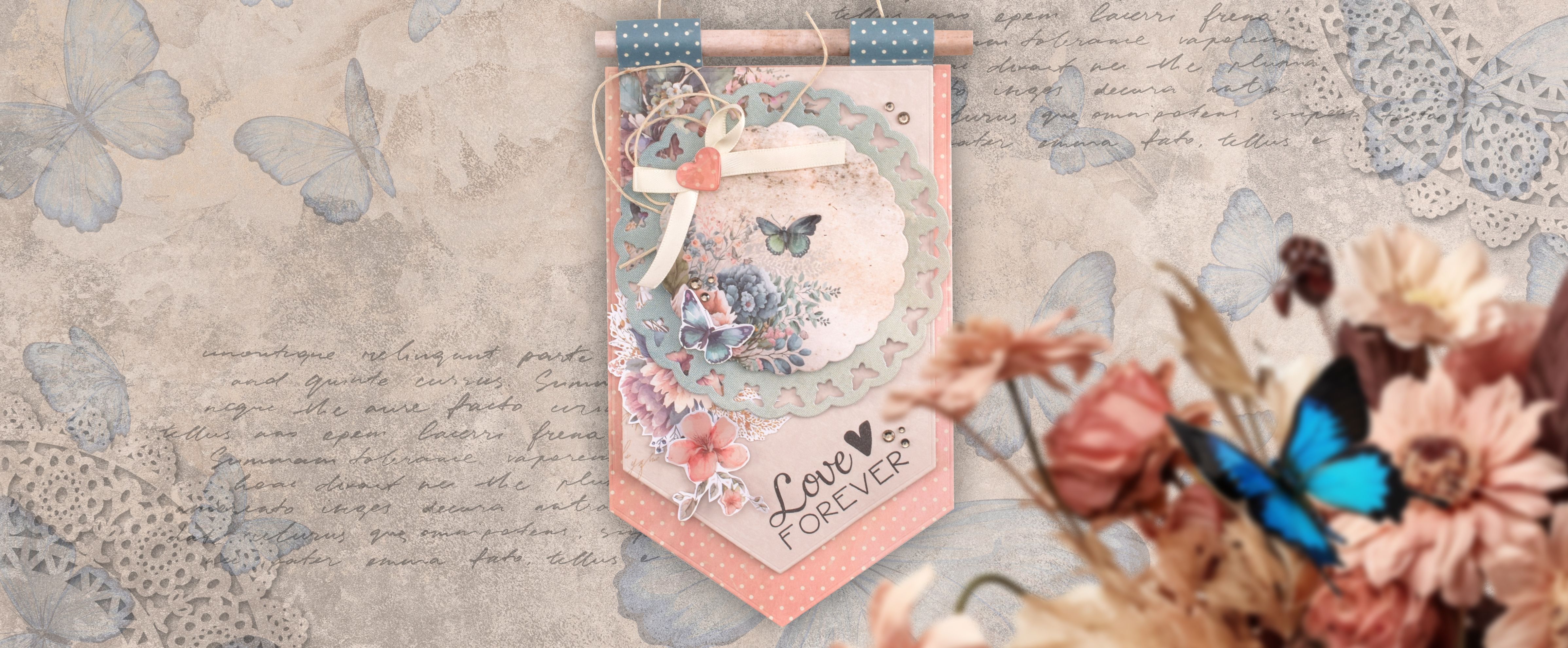 Handgemachte Geburtstagskarte aus farbigem Papier mit Kerzen