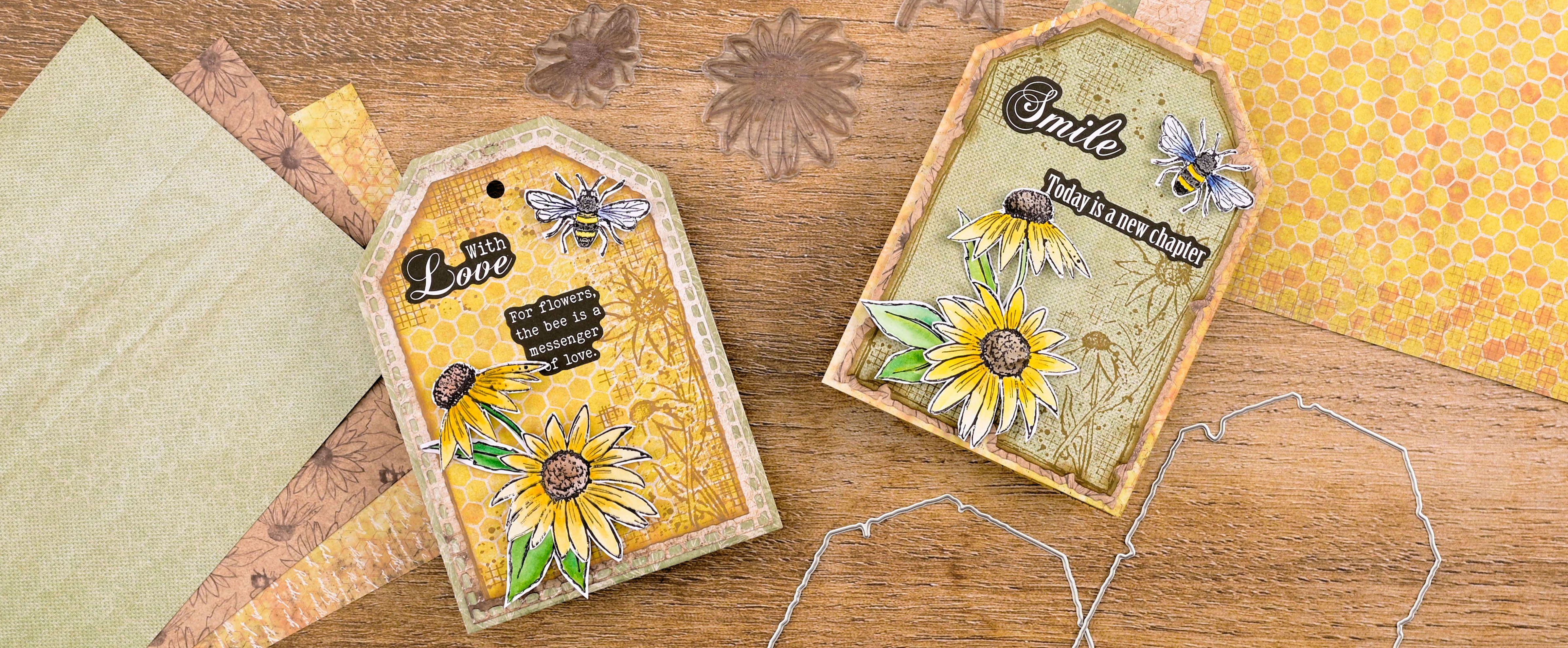 Sommer Papercraft fröhliche Karten basteln DIY Ide