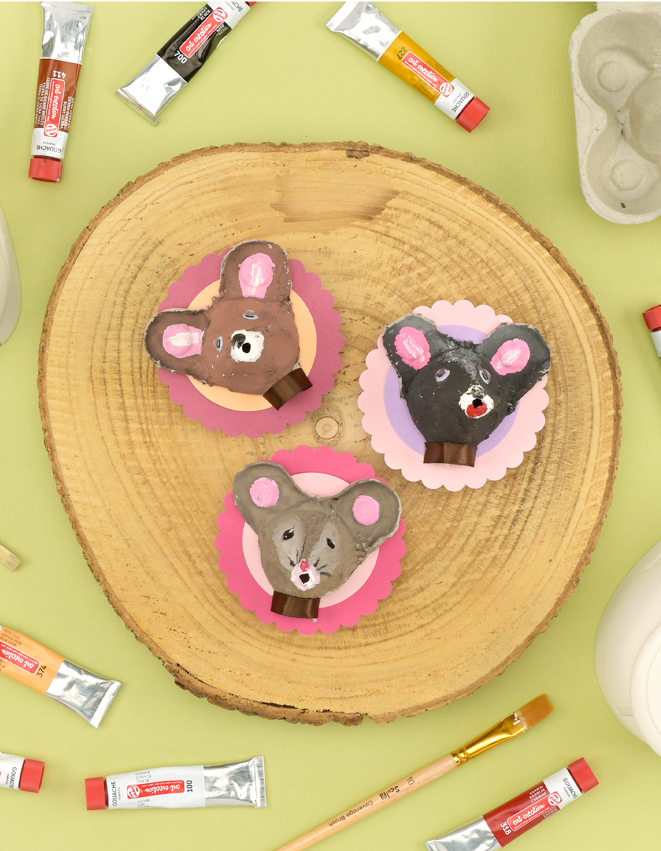 DIY: Make Mice Using Egg Cartons