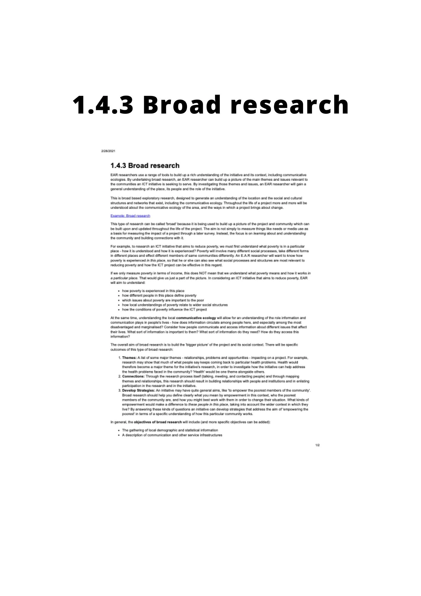 1.4.3 BROAD RESEARCH - IASC MHPSS M&E FRAMEWORK MOV Toolkit - The MHPSS ...