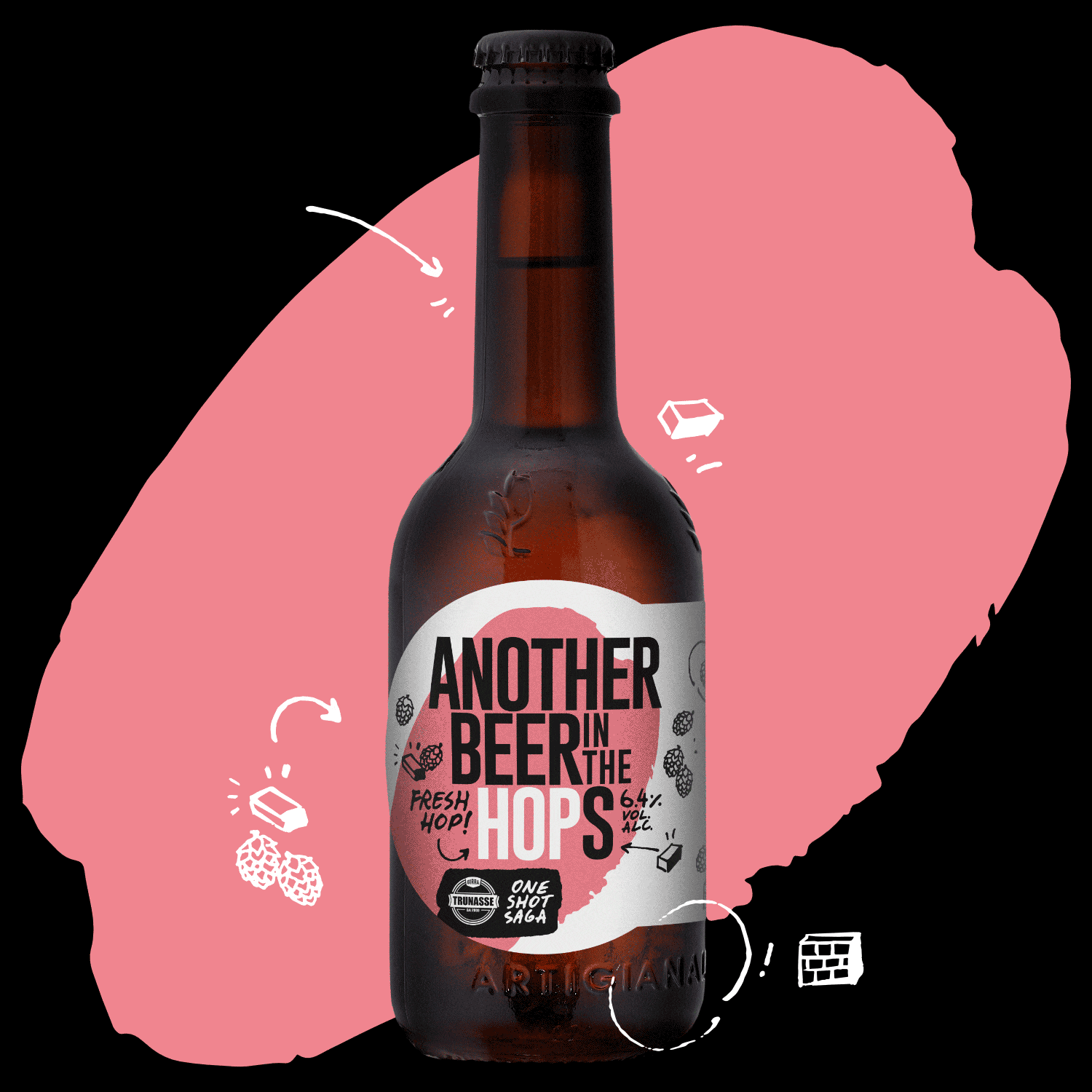 Birrificio Trunasse, linguaggio visivo e etichette per le birre della serie One Shot Saga