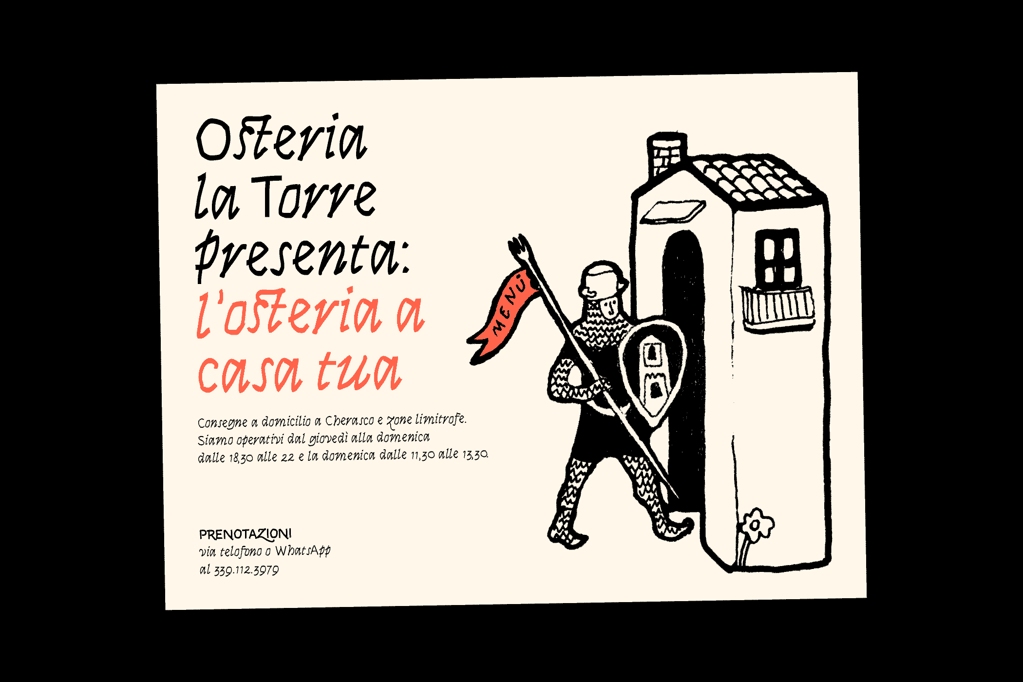 Osteria la Torre, immagini di comunicazione e illustrazioni