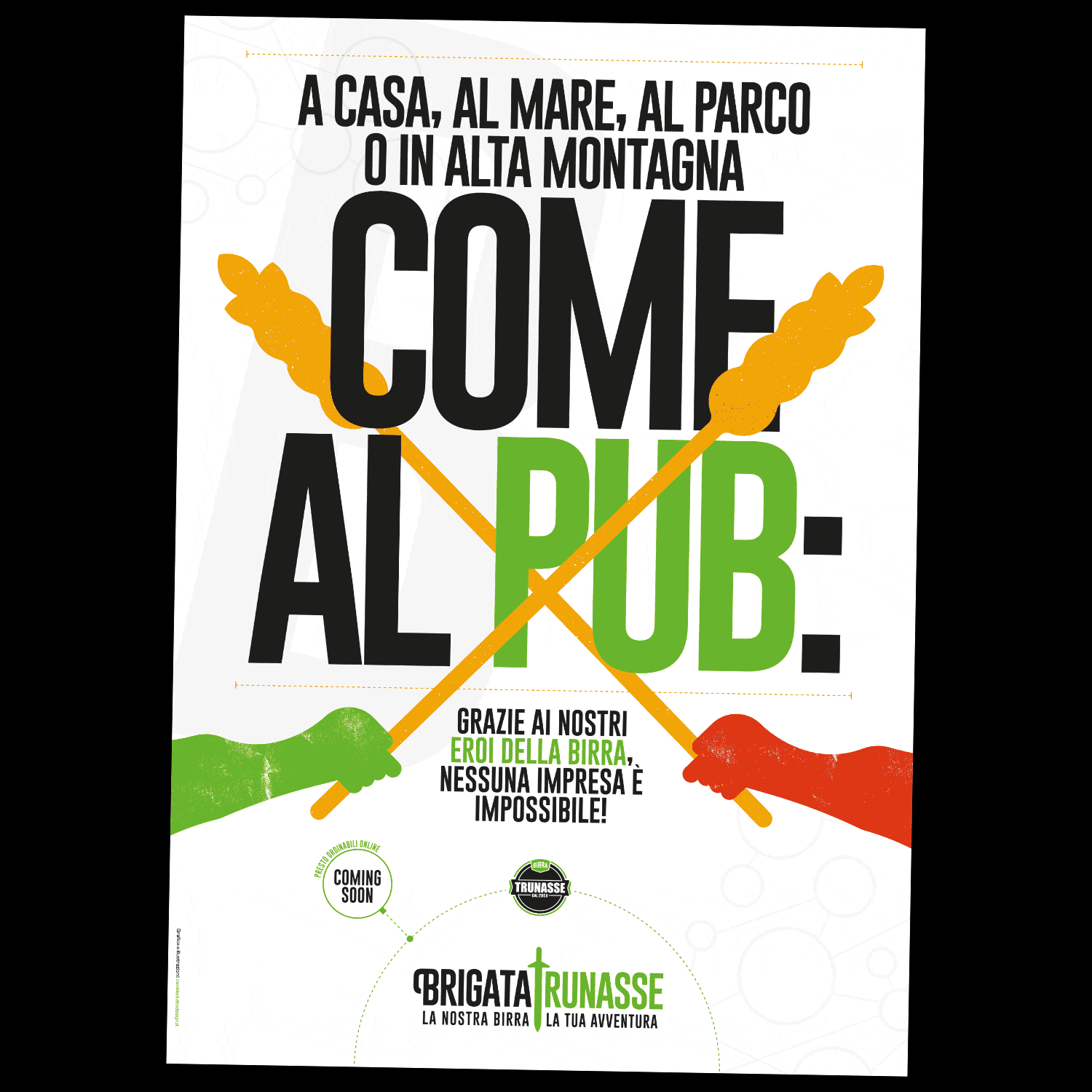 Birrificio Trunasse, linguaggio visivo e poster per il format Brigata Trunasse