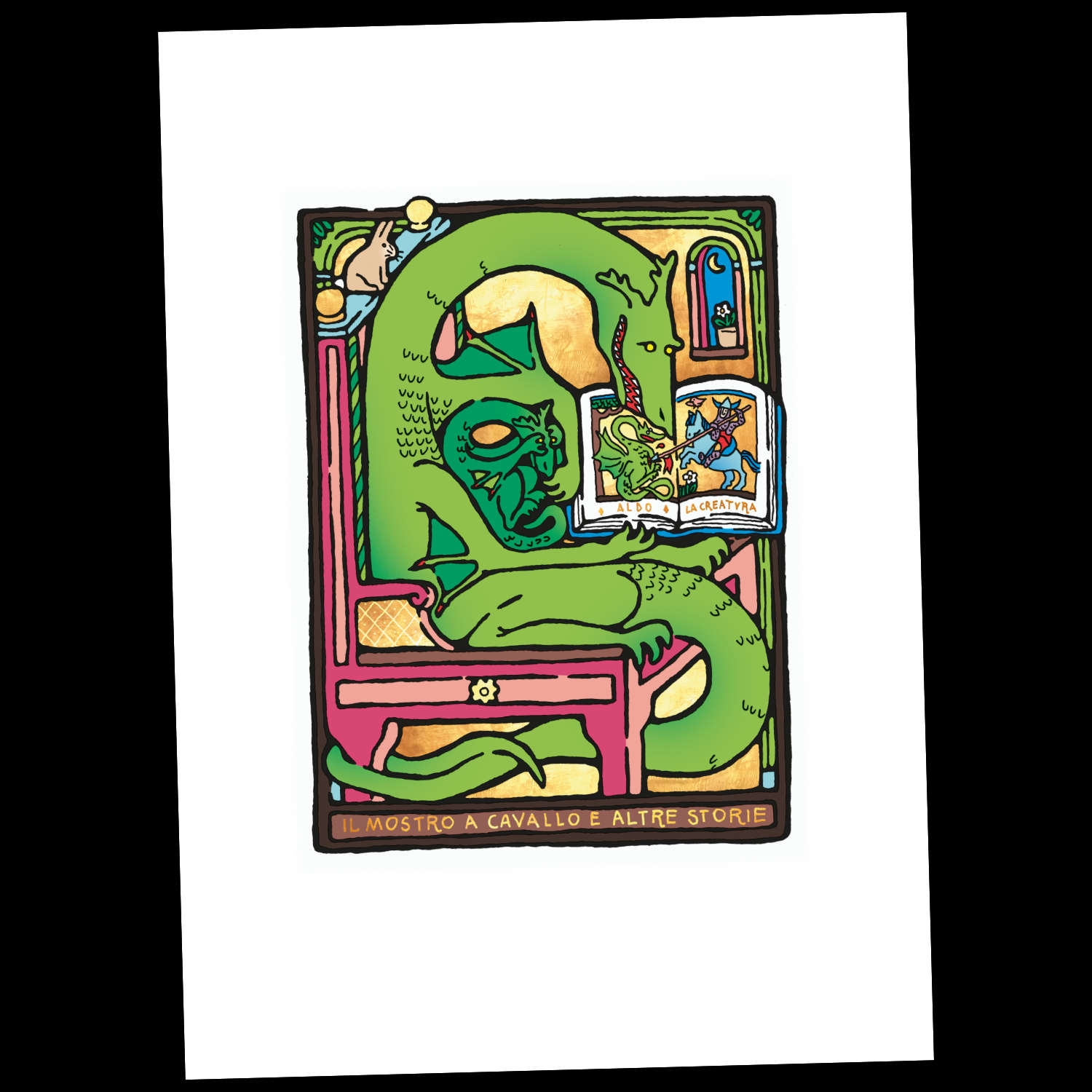 Illustrazione per la mostra Un mostro? Pussa via! curata da Bianco Tangerine nel contesto dei Graphic Days – In the City 2022