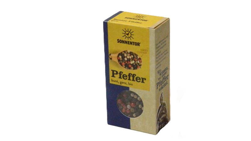 Pfeffer, ganz, bunt, bio 50g