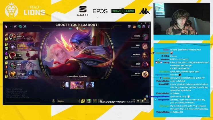 A banner showing MAD Lions esports organisation banner