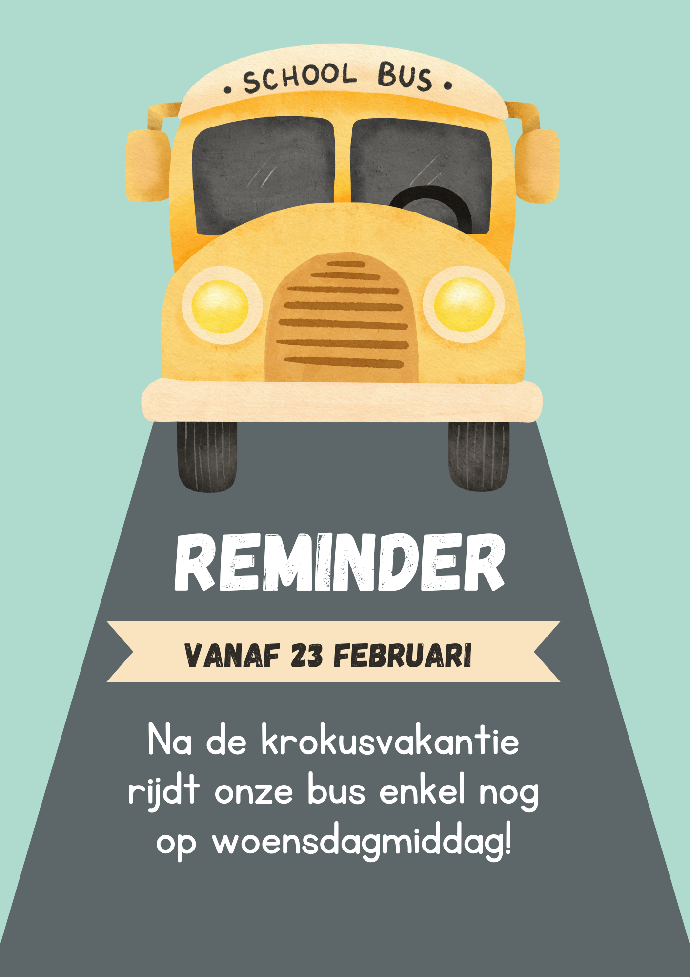 🚌 Aangepaste busregeling