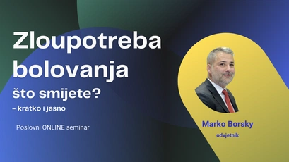 Zloupotreba bolovanja - ONLINE seminar