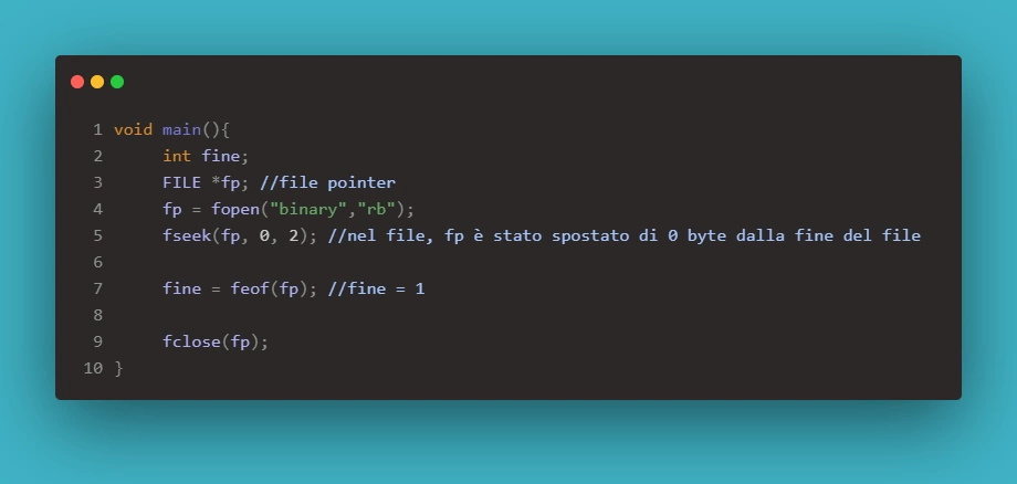 C - Gestione dei File Binari