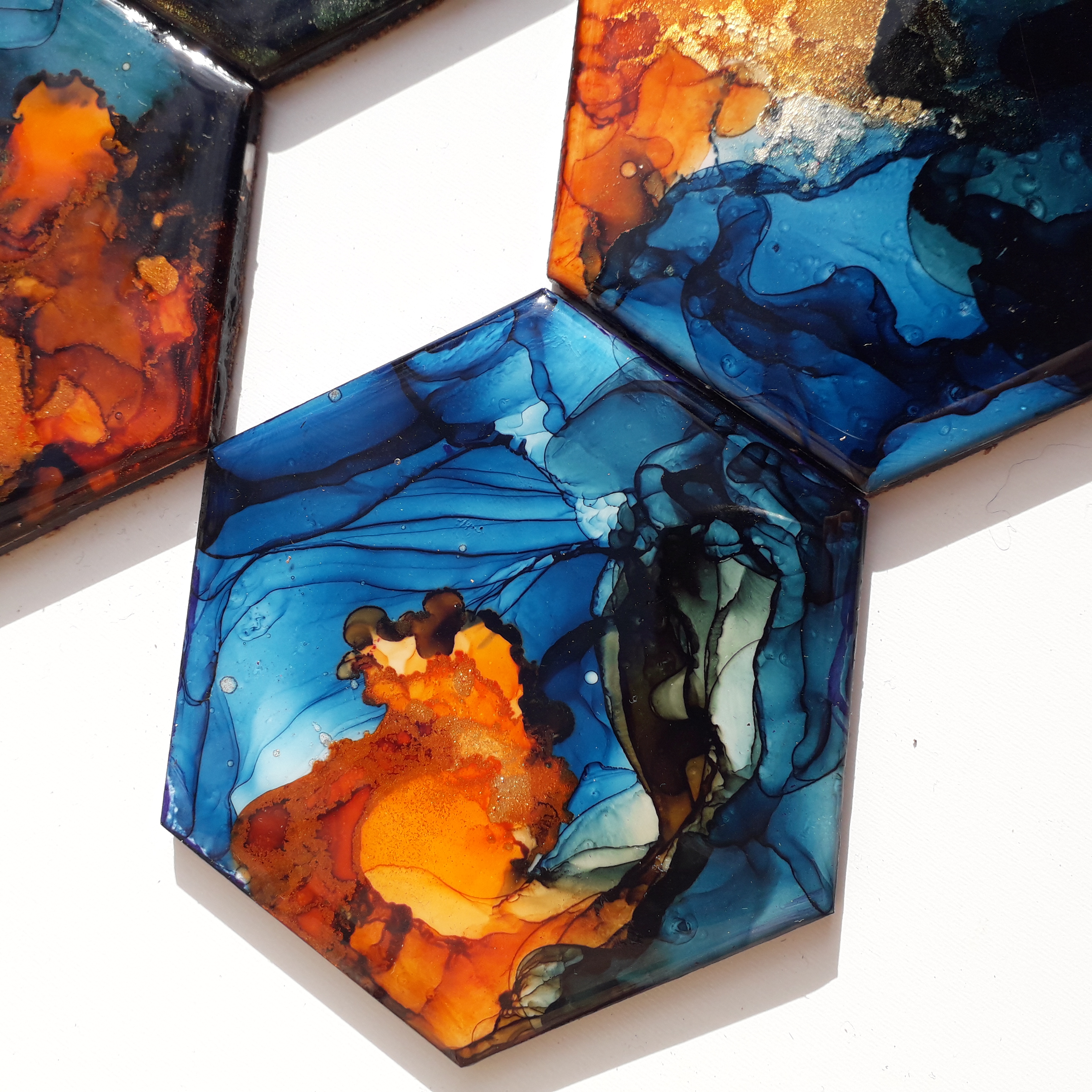 An image of a solo peice titled Hex Rust - Set of 4