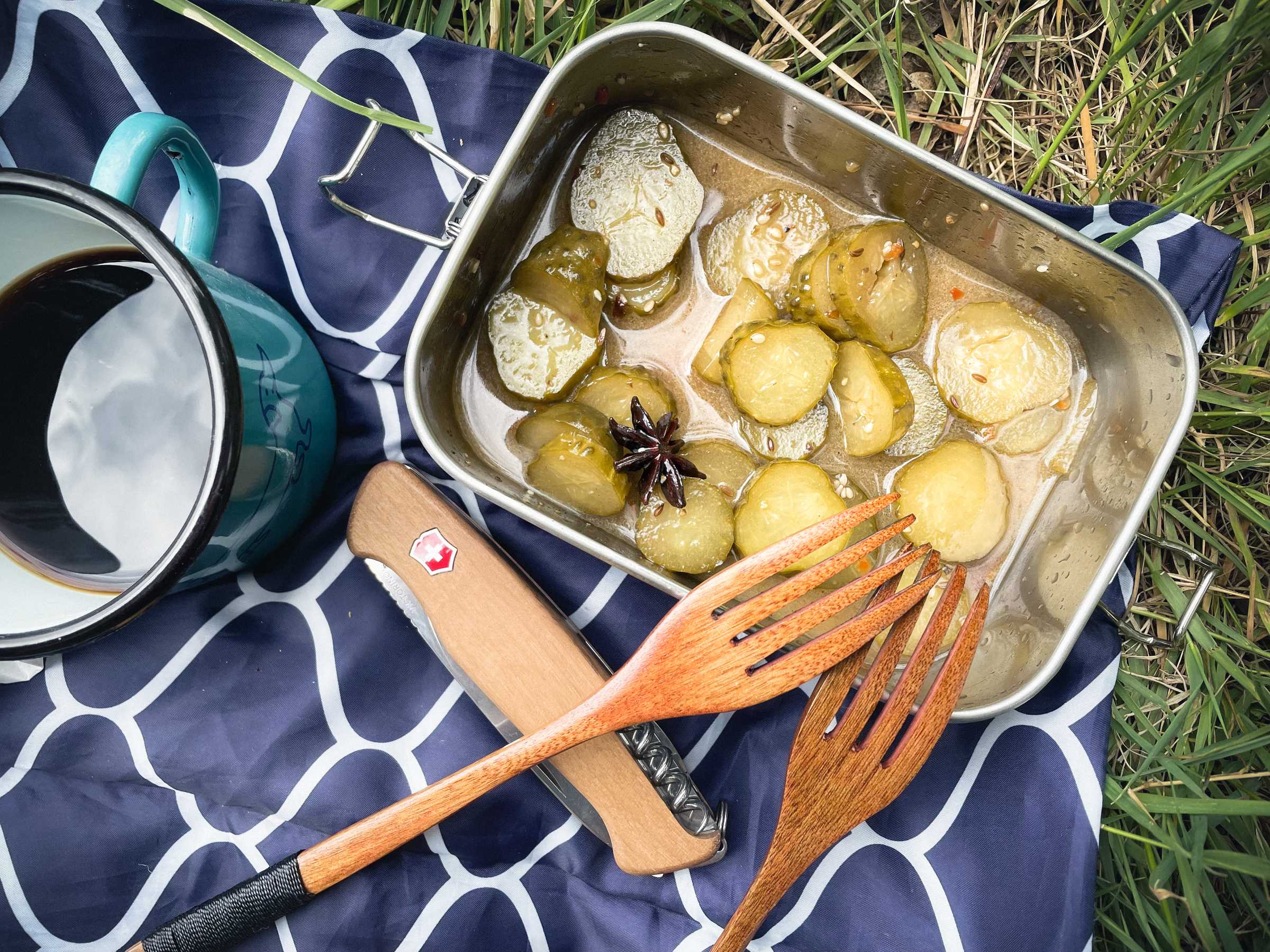 Spicy quick-pickled cucumbers recipe by Tacohuaco