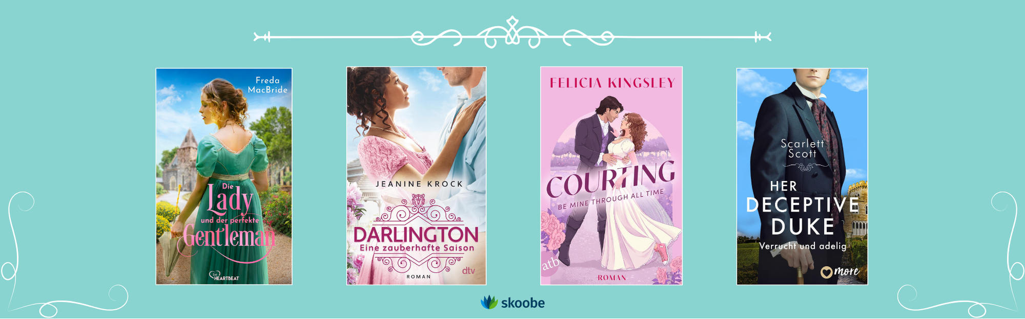 Zu sehen sind weitere Regency Romane, die nichts mit Bridgestone zu tun haben, aber ähnlich sind