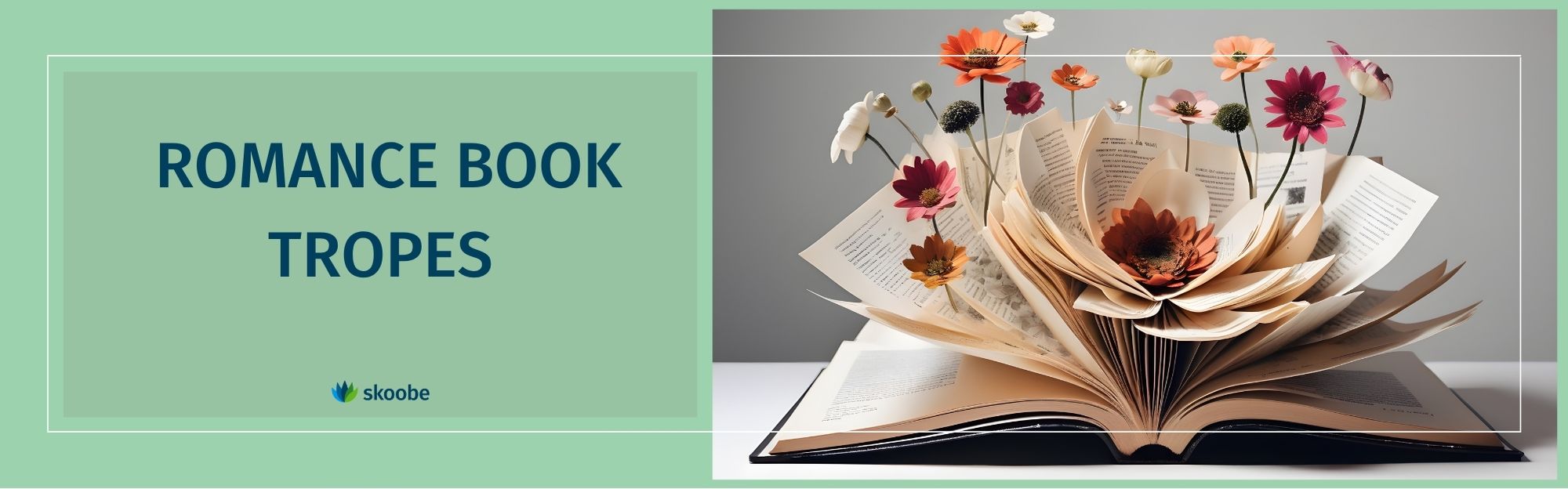 Titel des Artikels und Bild mit geöffnetem Buch, aus dem Blumen wachsen