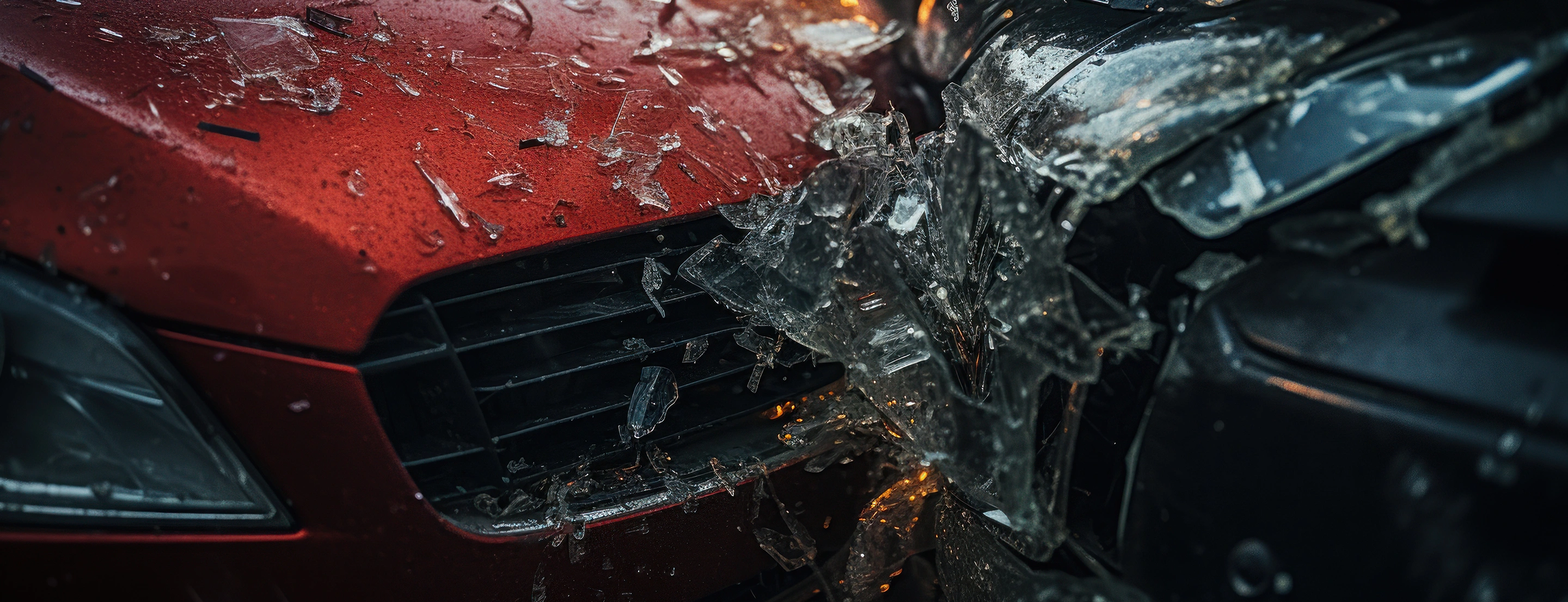 Two cars crashing