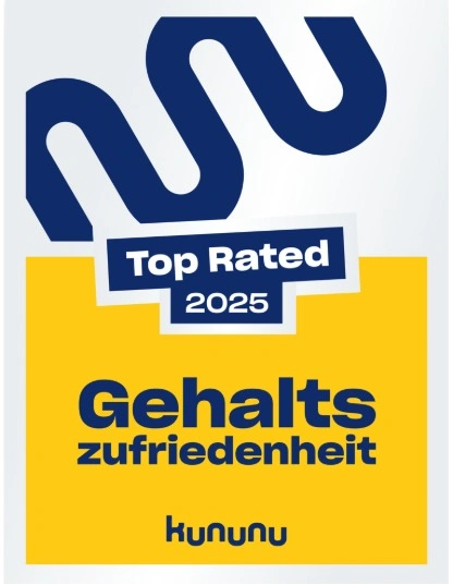 kununu Auszeichnung "Top Rated Gehaltszufriedenheit" 2025