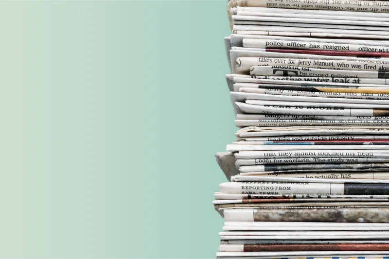 A pile of newspapers