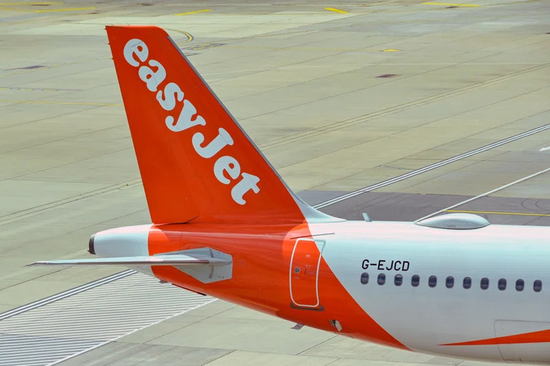 Tailfin of EasyJet plane