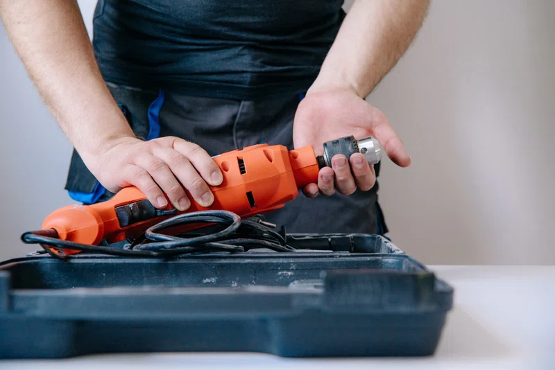 Man with drill