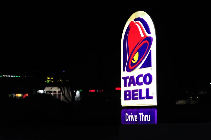Taco Bell drive-thru sign