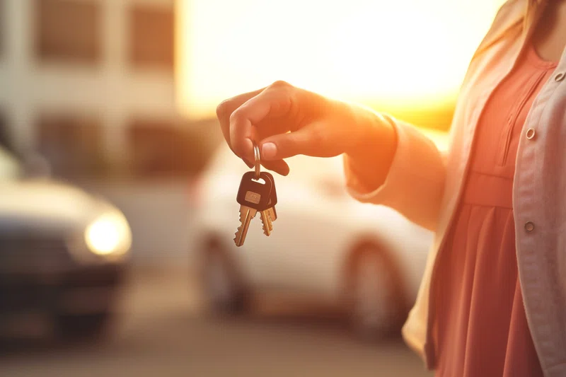 Woman receives car key