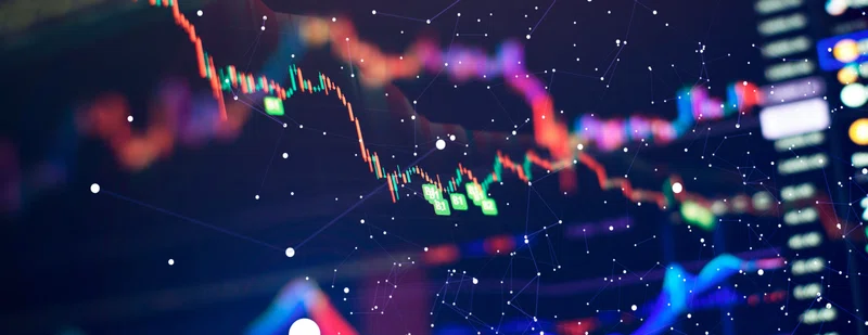 Candle stick graph chart