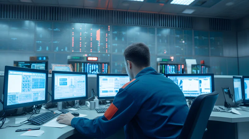 Man in control centre