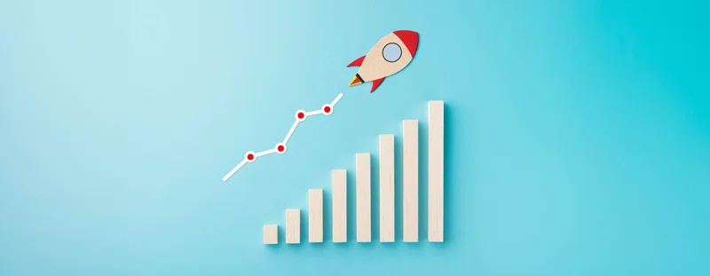 Rocket overtaking a chart