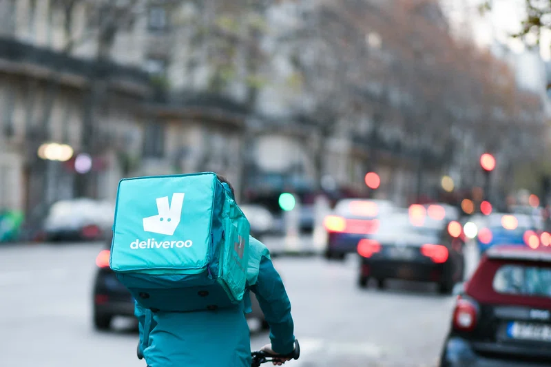 A Deliveroo driver in Paris
