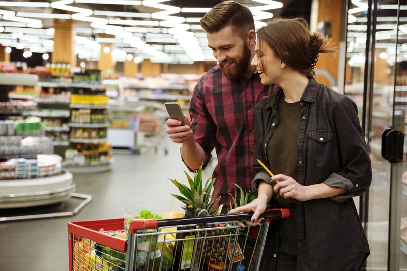 Customers using app
