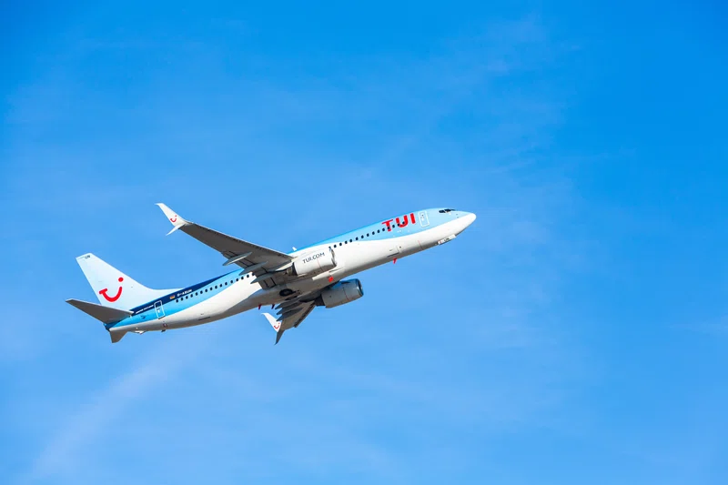 TUI airplane taking off