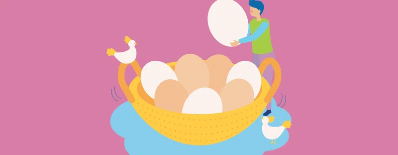 counting eggs