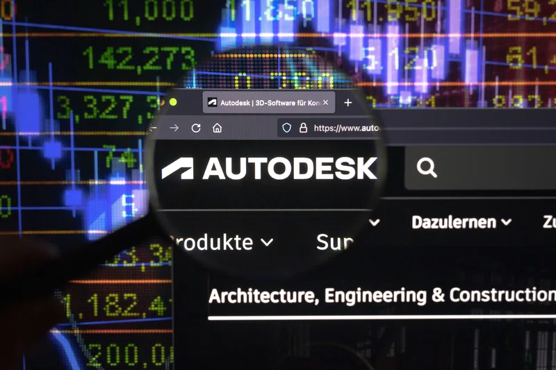 Close up of Autodesk website