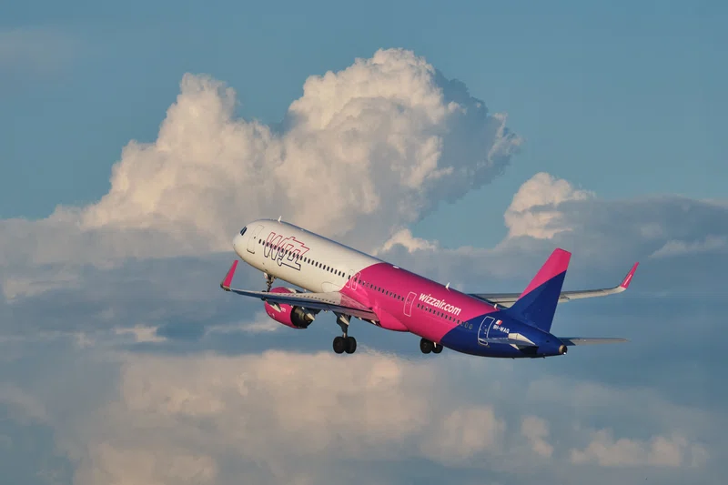 Wizz Air plane taking off