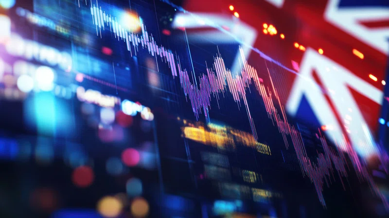 Financial market data against Union Flag