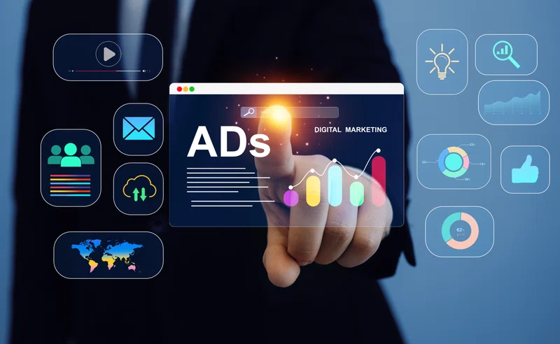 Digital marketing collage