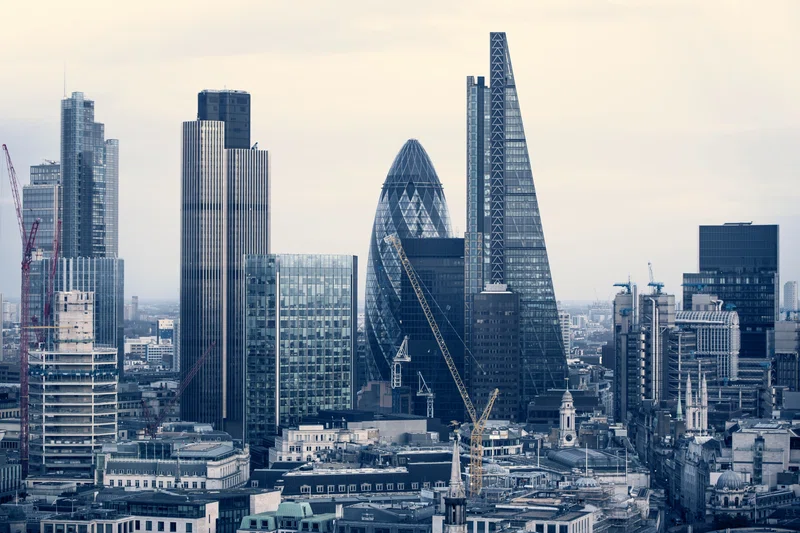 City of london skyscrapers including the Gherkin